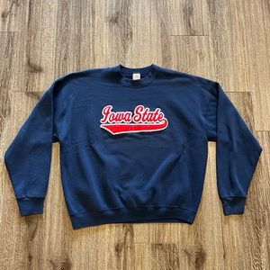 Vintage Iowa State Cyclones Embroidered Crewneck Sweatshirt Navy Size XXL